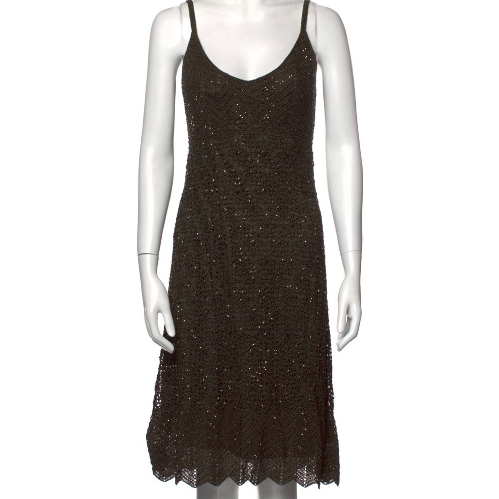 Carmen Marc Valvo Collection Sz Small - Dark Green Cocktail Dress - GORGEOUS!